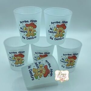 Christmas Gingerbread 1.5oz Shot Glasses Mexican Gingerbread Shot Glasses 6pcs